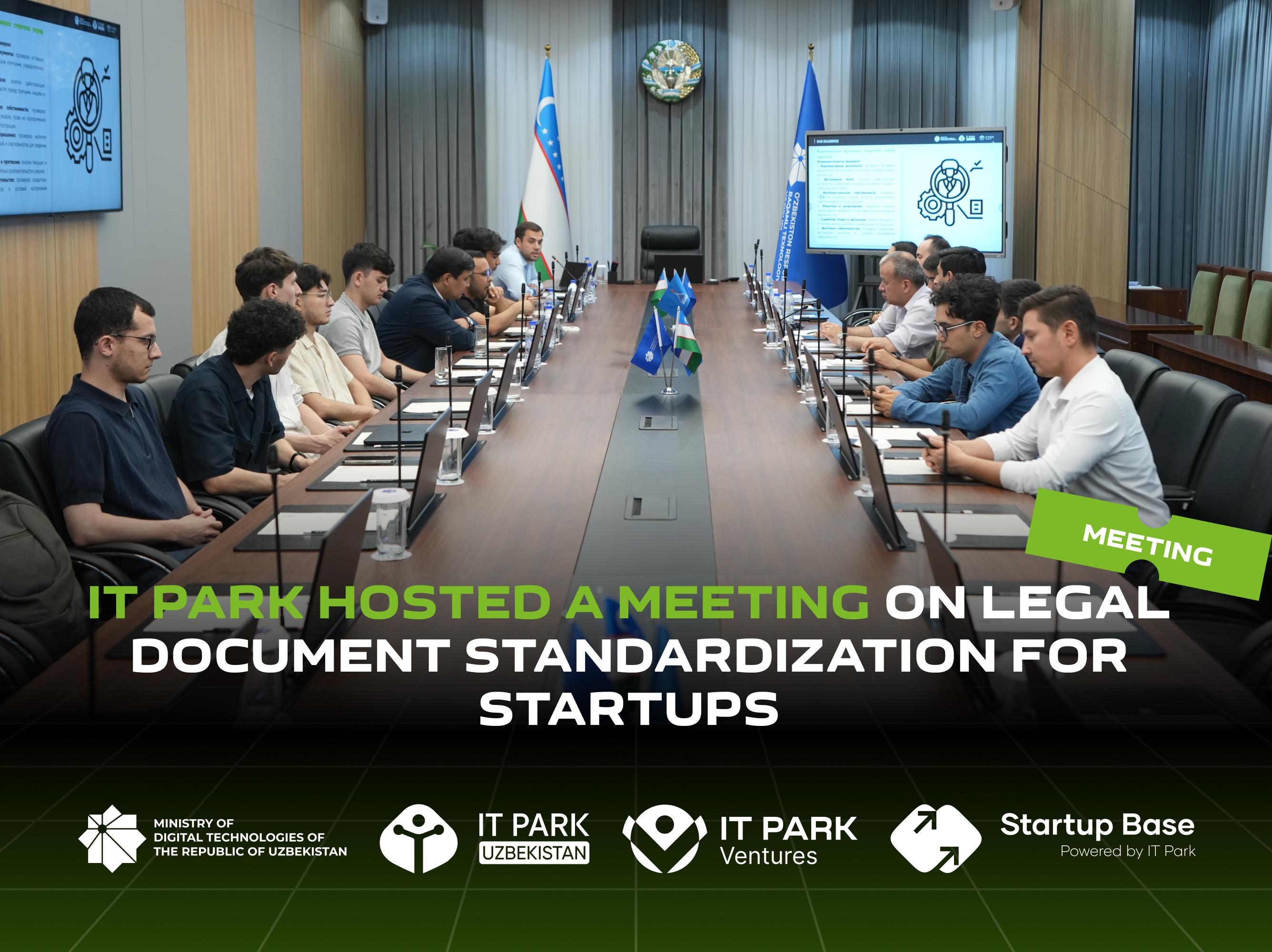 IT Park Hosted a Meeting on Legal Document Standardization for Startups