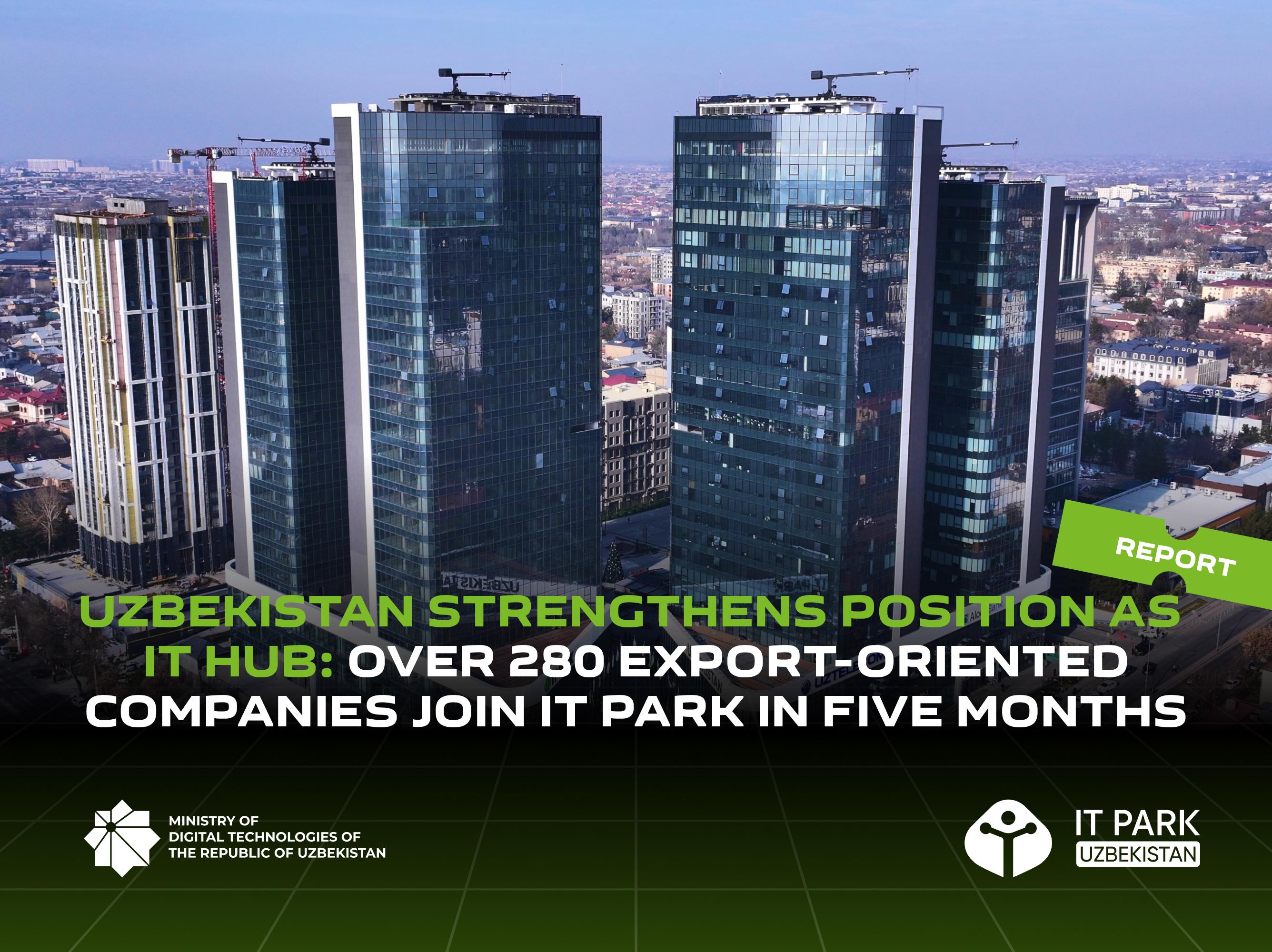 Uzbekistan Strengthens Position as IT Hub: Over 280 Export-Oriented Companies Join IT Park in Five Months