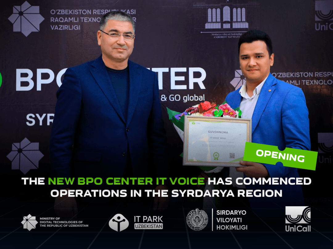 The new BPO center IT Voice has commenced operations in the Syrdarya region