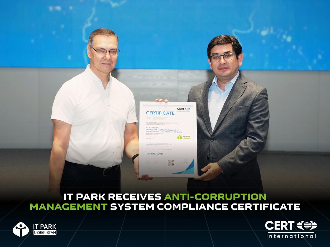 IT Park Receives Anti-Corruption Management System Compliance Certification