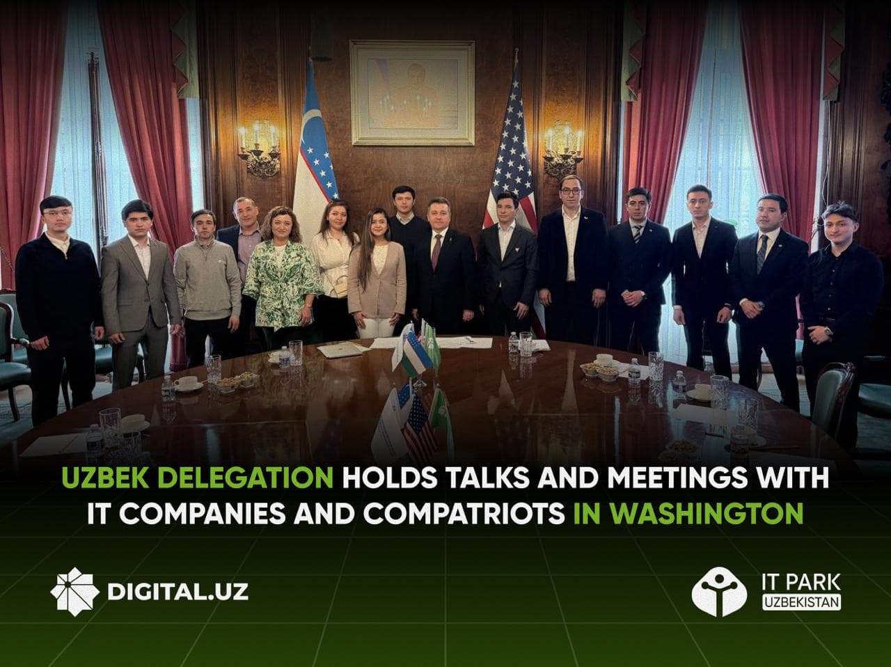 Uzbek Delegation Holds Talks with IT Companies and Diaspora in Washington